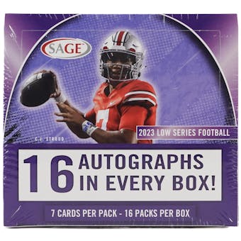 2023 Sage Low Series Football Hobby Box