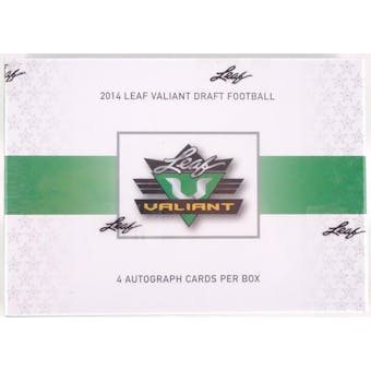 2014 Leaf Valiant Draft Football Hobby Box (Reed Buy)