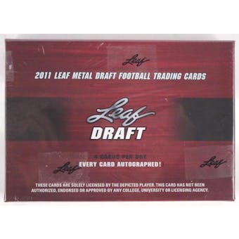 2011 Leaf Metal Draft Football Hobby Box (Reed Buy)