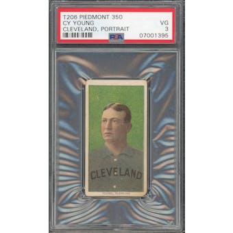 T206 Piedmont 350 Cy Young Cleveland Portrait PSA 3 *1395 (Reed Buy)