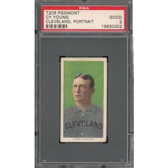 T206 Piedmont Cy Young Cleveland Portrait PSA 2 *0302 (Reed Buy)