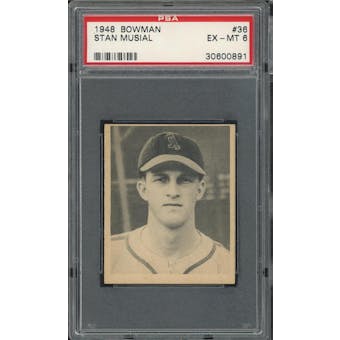 1948 Bowman #36 Stan Musial RC PSA 6 *0891 (Reed Buy)