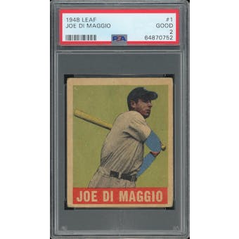1948 Leaf #1 Joe DiMaggio PSA 2 *0752 (Reed Buy)