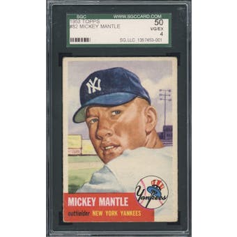 Z 1953 Topps #82 Mickey Mantle SGC 50 *3001 (Reed Buy)