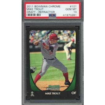 2011 Bowman Chrome Draft Refractor #101 Mike Trout PSA 10 *3261 (Reed Buy)