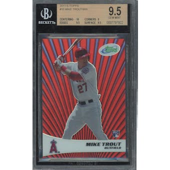 2011 eTopps #35 Mike Trout RC #/999 BGS 9.5 *7922 (Reed Buy)