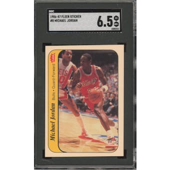 1986/87 Fleer Sticker #8 Michael Jordan SGC 6.5 *0233 (Reed Buy)