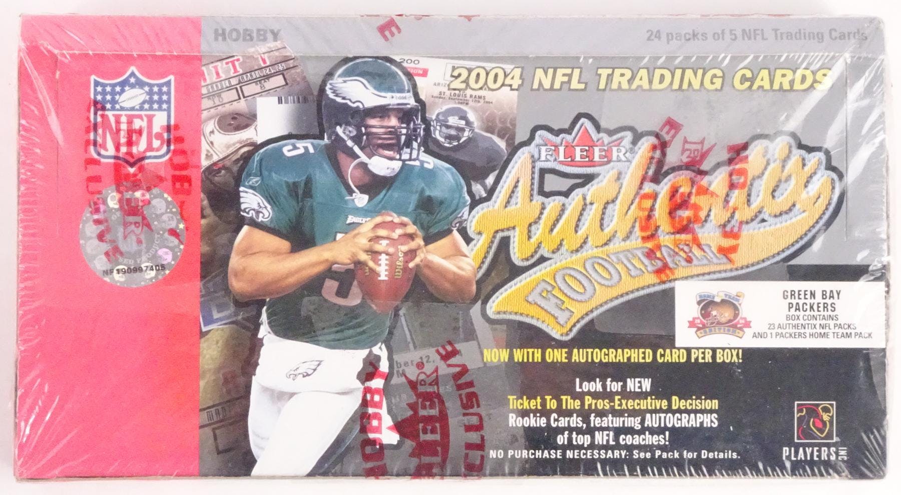 2004 Fleer Authentix Green Bay Packers Football Hobby Box (Reed