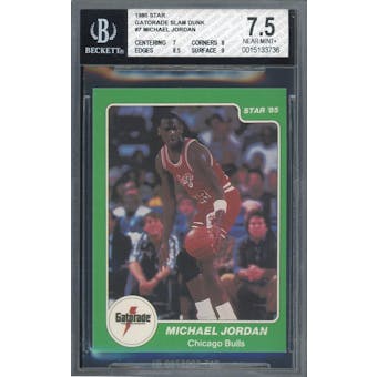 1985 Star Gatorade Slam Dunk #7 Michael Jordan BGS 7.5 (7, 8, 8.5, 9) *3736 (Reed Buy)