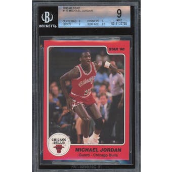 1985/86 Star #117 Michael Jordan BGS 9 (9, 9, 9, 8.5) *3755 (Reed Buy)