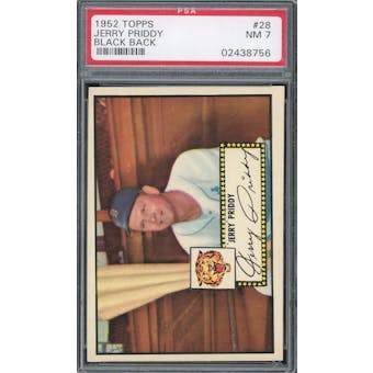 1952 Topps #28 Jerry Priddy BB PSA 7 *8756 (Reed Buy)
