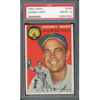 1954 Topps #193 Johnny Hopp PSA 8 *7036 (Reed Buy)
