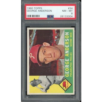 1960 Topps #34 Sparky Anderson PSA 8 *3304 (Reed Buy)
