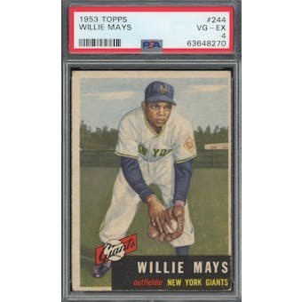 1953 Topps #244 Willie Mays PSA 4 *8270 (Reed Buy)