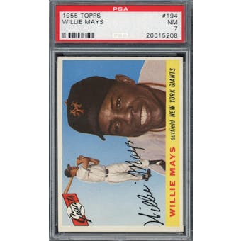 1955 Topps #194 Willie Mays PSA 7 *5208 (Reed Buy)