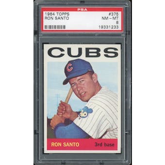 1964 Topps #375 Ron Santo PSA 8 *1233 (Reed Buy)