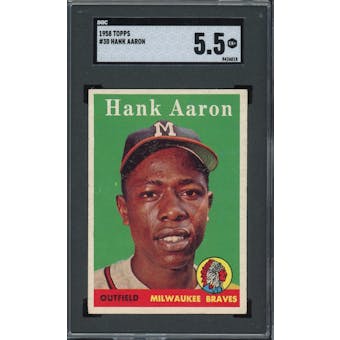 1958 Topps #30 Hank Aaron WN SGC 5.5 *6018 (Reed Buy)