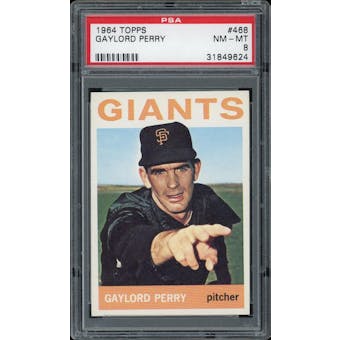 1964 Topps #468 Gaylord Perry PSA 8 *9624 (Reed Buy)