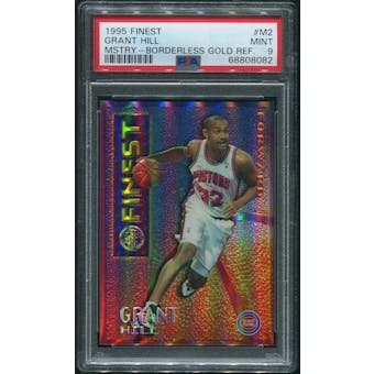 1995/96 Finest Basketball #M2 Grant Hill Mystery Borderless Refractor Gold PSA 9 (MINT)