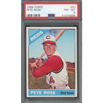 1966 Topps #30 Pete Rose PSA 8 *4696 (Reed Buy)