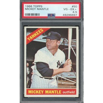 1966 Topps #50 Mickey Mantle PSA 4.5 *6697 (Reed Buy)