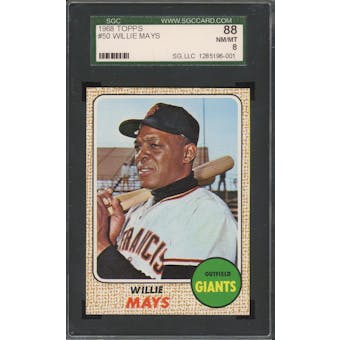 1968 Topps #50 Willie Mays SGC 88 *6001 (Reed Buy)
