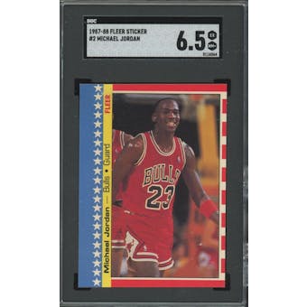 1987/88 Fleer Sticker #2 Michael Jordan SGC 6.5 *6564 (Reed Buy)
