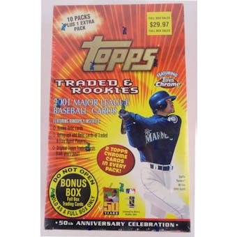 2001 Topps Traded Baseball Blaster Box (Reed Buy)