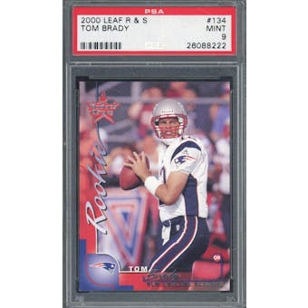 2000 Leaf Rookies & Stars #134 Tom Brady RC #/1,000 PSA 9 *8222 (Reed Buy)