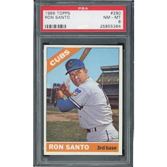 1966 Topps #290 Ron Santo PSA 8 *5364 (Reed Buy)