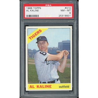 1966 Topps #410 Al Kaline PSA 8 *9931 (Reed Buy)
