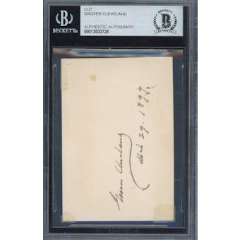 Grover Cleveland Cut Autograph BAS Authentic *3724 (Reed Buy)