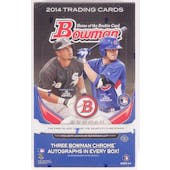 2014 Bowman Baseball Jumbo Hobby Box (Reed Buy)