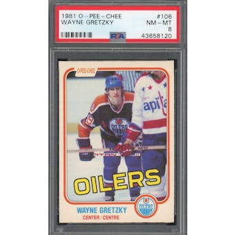 1981/82 O-Pee-Chee #106 Wayne Gretzky PSA 8 *8120 (Reed Buy)