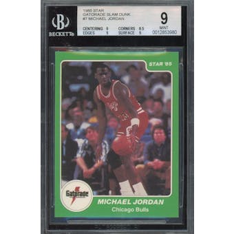 1985 Star Gatorade Slam Dunk #7 Michael Jordan BGS 9 (9,8.5,9,9) *3980 (Reed Buy)
