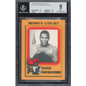 1997 Brown's Boxing #51 Floyd Mayweather Jr. BGS 9 (9.5,8.5,9, 9.5) *3004 (Reed Buy)