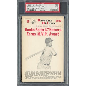 1960 Nu-Card Baseball Hi-Lites #20 Ernie Banks PSA 7 *9936 (Reed Buy)
