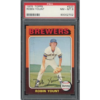 1975 Topps #223 Robin Yount RC PSA 8 *2702 (Reed Buy)