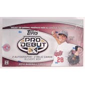 2014 Topps Pro Debut Baseball Hobby Box (Reed Buy)