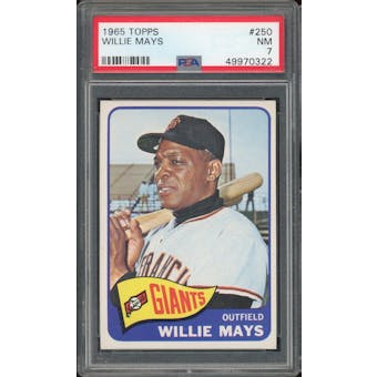 1965 Topps #250 Willie Mays PSA 7 *0322 (Reed Buy)