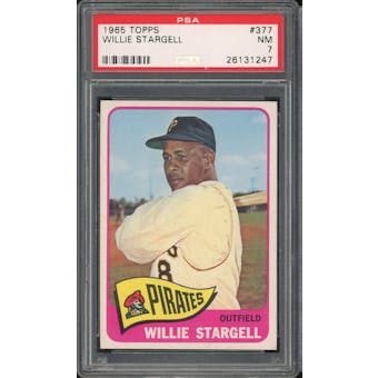 1965 Topps #377 Willie Stargell PSA 7 *1247 (Reed Buy)