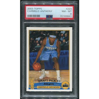 2003/04 Topps Basketball #223 Carmelo Anthony Rookie PSA 8 (NM-MT)