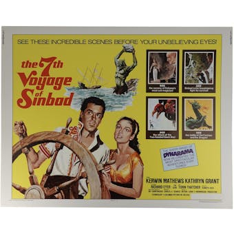 1975 7th Voyage of Sinbad Half Sheet Movie Poster Harryhausen