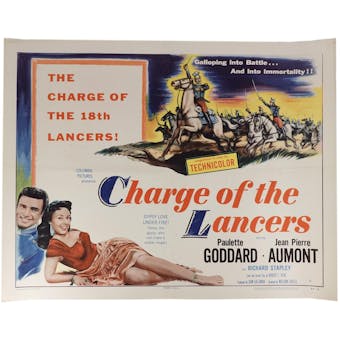 1953 Charge of the Lancers Half Sheet Movie Poster