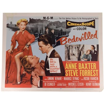1955 Bedevilled Half Sheet Movie Poster - Anne Baxter