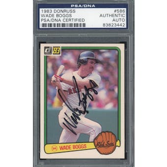 1983 Donruss #586 Wade Boggs RC Auto PSA AUTH *3442 (Reed Buy)