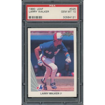 1990 Leaf #325 Larry Walker RC PSA 10 *4121 (Reed Buy)