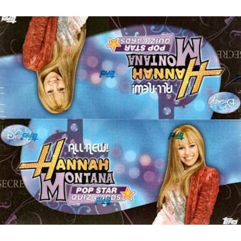 Hannah Montana Pop Star Quiz Cards Box (2008 Topps)