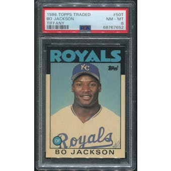 1986 Topps Traded Tiffany Baseball #50T Bo Jackson Rookie PSA 8 (NM-MT)