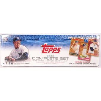 2012 Topps Baseball Factory Set (Mickey Mantle Gold Chrome Card) (Reed Buy)
